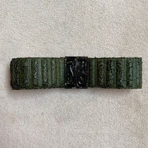 Fendi Green Belt with Black Buckle